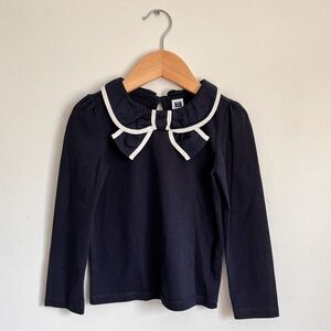 Janie and Jack Navy Bow Top